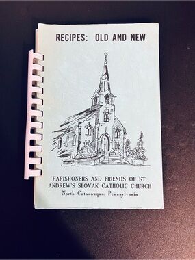 Vintage PA Church Cookbook St Andrews Slovak Catholic Spiral Bound Recipe Book